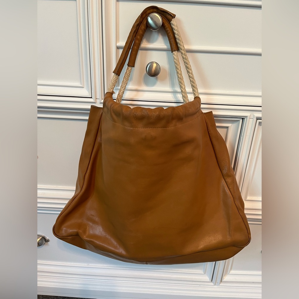 Vintage Furla Tan Leather Shoulder Bag